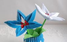 Modulär origami steg för steg monteringsdiagram