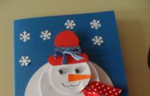 İpliklerden yapılmış DIY Noel kardan adam: ana sınıf ve adım adım talimatlar